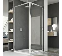 CABINE DE DOUCHE EN VERRE OUVERTURE ANGULAIRE PORTE UNIQUE À PIVOT