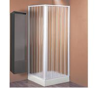 Cabine de douche - FORTE - BK10 - PVC - Porte pliante - Blanc - Transparent