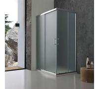 Kiamami Valentina - Cabine de douche 80x100 cm verre 6 mm mat peau d'orange | Giada