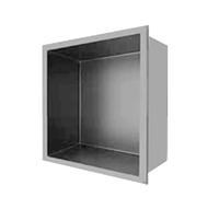 Cabine de Douche Haut de Gamme en Acier Inoxydable - étagères de Rangement intégrées pour shampoing et Produits de Salle de Bain - étagères murales Grises adaptées aux salles de Douche, sall