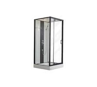 Cabine de douche hydromassante - 2 zones de jets de massage - L90 x P90 x H215 cm - pluie tropicale et douchette - PRIMEA