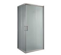 Cabine de douche - IDRALITE - Alabama - 75x75 cm - Verre opaque 6mm - Portes coulissantes