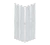 ROLLPLAST PINTO Cabine de douche pliante Liberté, en PVC blanc pastel, gain place, fabriquée Italie, mobilier salle bain, 70 x cm