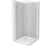 Cabine de douche Mexen Lima 80 x 100 cm avec receveur de douche plat, chrome,...