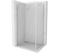 Cabine de douche Mexen Lima 90 x 70 cm, porte pliante, transparente, chrome, ...