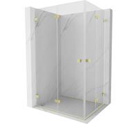 Cabine de douche Mexen Lunar-F Duo pliable 75 x 70 cm or/transparent