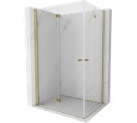 Cabine de douche Mexen Mist-F Duo 100 x 80 cm, dorée, portes pliables