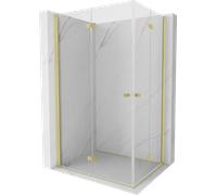 Cabine de douche Mexen Mist-F Duo 110 x 75 cm, dorée, portes pliantes, transp...