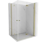 Cabine de douche Mexen Mist-F Duo 70 x 110 cm, transparente, dorée, portes pl...