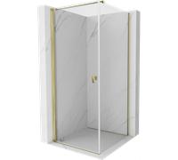 Mexen Mist-B cabine de douche pivotante 70 x 70 cm, transparent, or - 8A2T-070-070-50-00 77620 5905315666055