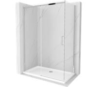Cabine de douche Mexen Omega 140 x 70 cm, transparent, chrome + receveur de d...