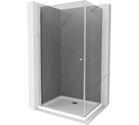 Cabine de douche Mexen Pretoria 80 x 100 cm graphite + chrome avec receveur d...