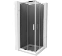 Cabine de douche Mexen Rio 70 x 70 cm graphite-chrome avec receveur de douche...