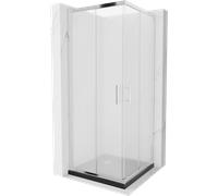 Cabine de douche Mexen Rio 90 x 90 cm Frost, chrome, avec receveur de douche ...