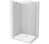 Cabine de douche Mexen Roma 70x100 cm chrome + baignoire plate 100x70 cm
