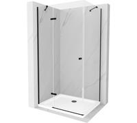 Cabine de douche Mexen Roma 80 x 100 cm + receveur de douche plat Slim blanc