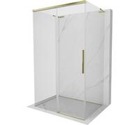 Cabine de douche Mexen Rox-3S L 100 x 80 cm or, transparent, verre de sécurité