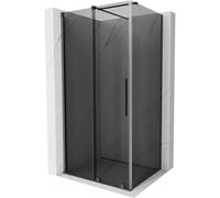Cabine de douche Mexen Velar 100 x 75 graphite porte coulissante Gun Gray bro...