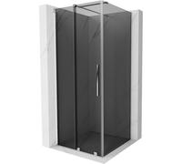 Cabine de douche Mexen Velar 110 x 110 cm, graphite, chrome, porte coulissant...