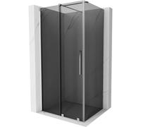 Cabine de douche Mexen Velar 120 x 80 cm, porte coulissante, graphite/chrome,...
