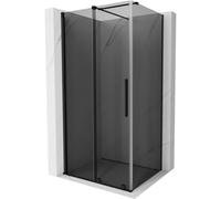 Cabine de douche Mexen Velar 90 x 120 cm, porte coulissante, graphite/noir, v...