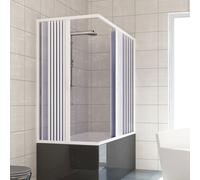 Pinto Baignoire 2 faces Box mod. Nadia 70x170 cm soufflet PVC ouverture d'angle