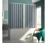 CABINE DE DOUCHE PAROI DE DOUCHE PVC 3 PAROIS OUVERTURE CENTRALE 2 PORTES H150