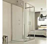 CABINE DE DOUCHE 70X110X70 CM 3 PAROIS 2 PORTES PIVOTANTE VERRE TRANSPARENT