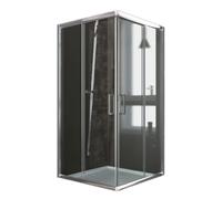 CABINE DE DOUCHE PAROI CIRCULAIRE 80x80 H185 CM VERRE TRANSPARENT ANGULAIRE