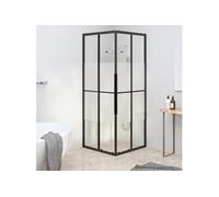 Cabine de Douche Paroi de Douche Cabine de Salle de Bain Accessoire de Baignoire Intérieur ESG semi-dépoli 80x80x180 151853