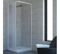 CABINE DE DOUCHE PAROI DE DOUCHE EN PVC ACQUARIO 100x100 PORTE UNIQUE