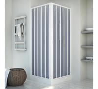 CABINE DE DOUCHE PAROI DE DOUCHE NICHE EN PVC OUVERTURE D'ANGLE 2 PORTES H185