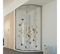 CABINE DE DOUCHE PAROI DE DOUCHE CIRCULAIRE 90X90 H198 CM TRANSPARENT ROND