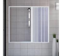 Pinto Cabine de douche pare baignoire Nina PVC 150 cm porte unique
