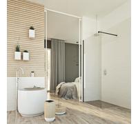 CABINE DE DOUCHE PAROI DE DOUCHE PARE FIXE 120CM 1 CÔTÉ WALK IN VERRE TRANSP 8MM