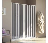 CABINE DE DOUCHE PAROI DE DOUCHE PVC 160 CM OUVERTURE D'ANGLE DEUX PORTES H185