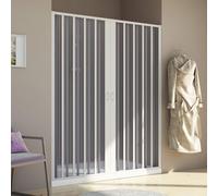 CABINE DE DOUCHE PAROI DE DOUCHE PVC 100-160CM OUVERTURE CENTRALE 2 PORTES H185