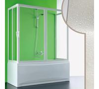 CABINE DE DOUCHE PAROI DE DOUCHE PVC 3 PAROIS ACRYLIQUE PORTE COULISSANTE