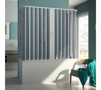 CABINE DE DOUCHE PAROI DE DOUCHE PVC 3 PAROIS OUVERTURE CENTRALE 2 PORTES H150