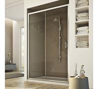 CABINE DE DOUCHE PAROI DE DOUCHE VERRE PORTE UNIQUE COULISSANTE DE 97 À 151CM