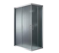 Idralite Cabine paroi de douche Alabama Verre 6 mm Réversible 80x120 cm Opaque