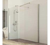 CABINE DE DOUCHE PAROI PARE FIXE 80x130CM 2 PAROIS WALK IN VERRE TRANSPARENT 8MM