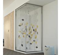 CABINE DE DOUCHE PAROI OUVERTURE ANGULAIRE CARRÉ RECTANGLE VERRE COULISSANT