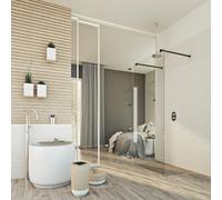 CABINE DE DOUCHE PAROI PARE FIXE 70 CM BOX WALK IN VERRE TRANSP FREE STANDING