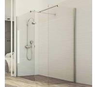 CABINE DE DOUCHE PAROI PARE FIXE 90x110CM 2 PAROIS WALK IN VERRE TRANSPARENT 8MM