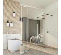 CABINE DE DOUCHE PAROI PARE FIXEBOX WALK IN VERRE 8MM TRANSPARENT FREE STANDI...