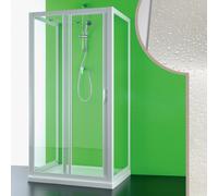 CABINE DE DOUCHE PAROI PVC 3 PAROIS CRILEX ACRYLIQUE 1 PORTE COULISSANTE