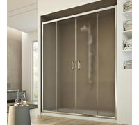 CABINE DE DOUCHE PAROI VERRE GRANITÉ C 2 PORTES OUVERTURE CENTRALE 170 CM 185