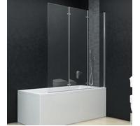 Cabine de douche pliable 3 panneaux ESG 130x138 cm