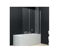 Cabine de douche pliable 3 panneaux ESG 130x138 cm